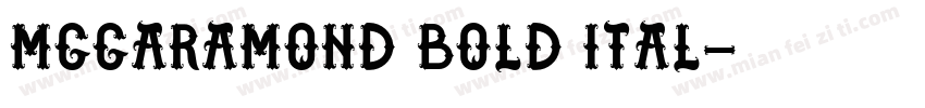 MgGaramond Bold Ital字体转换